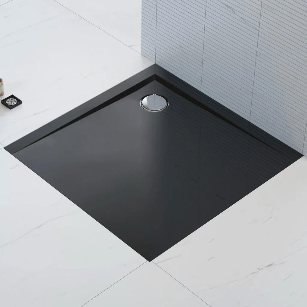 Polimat Štvorcová sprchová vanička z minerálneho kompozitu Perrito SQ 80x80 (90x90) POLIMAT-Farba: Biela, POLIMAT-Rozmery: 90x90