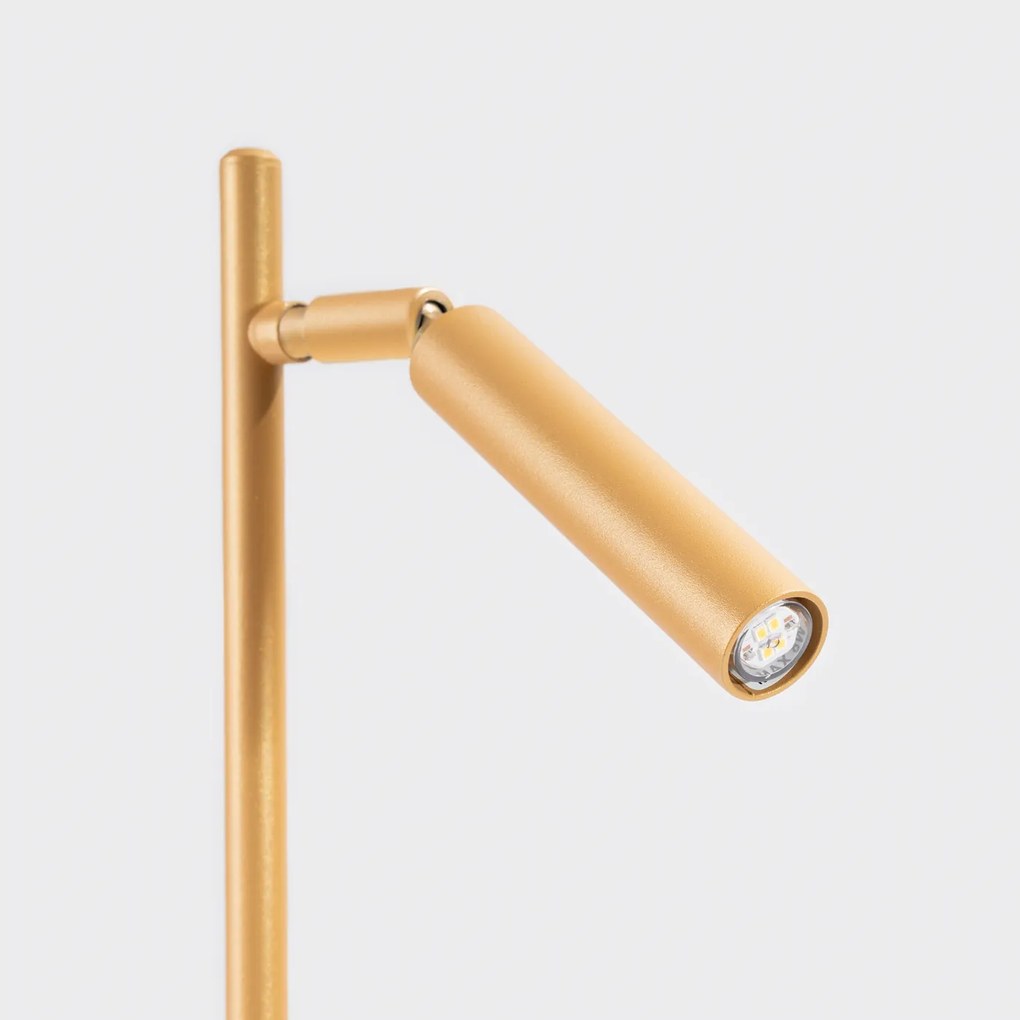 Stolná lampa Pastelo, 1x zlaté kovové tienidlo