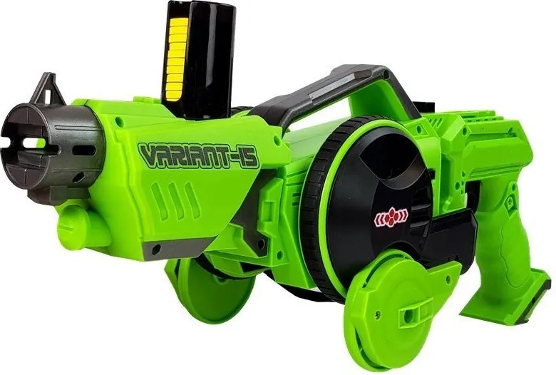 LEAN Toys Odpaľovacia pištoľ 2 v 1 na diaľkové ovládanie Penové disky Zelená