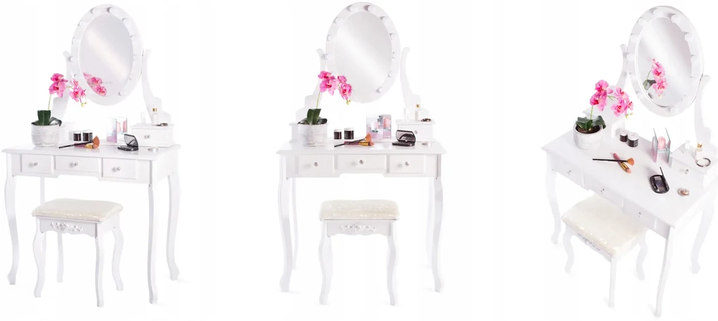 Toaletný stolík Glamour Rose
