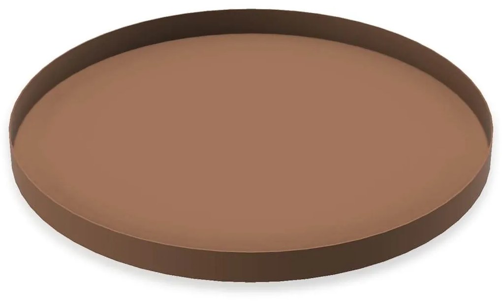 COOEE Design Kovová dekoratívna tácka Circle Coconut 30 cm