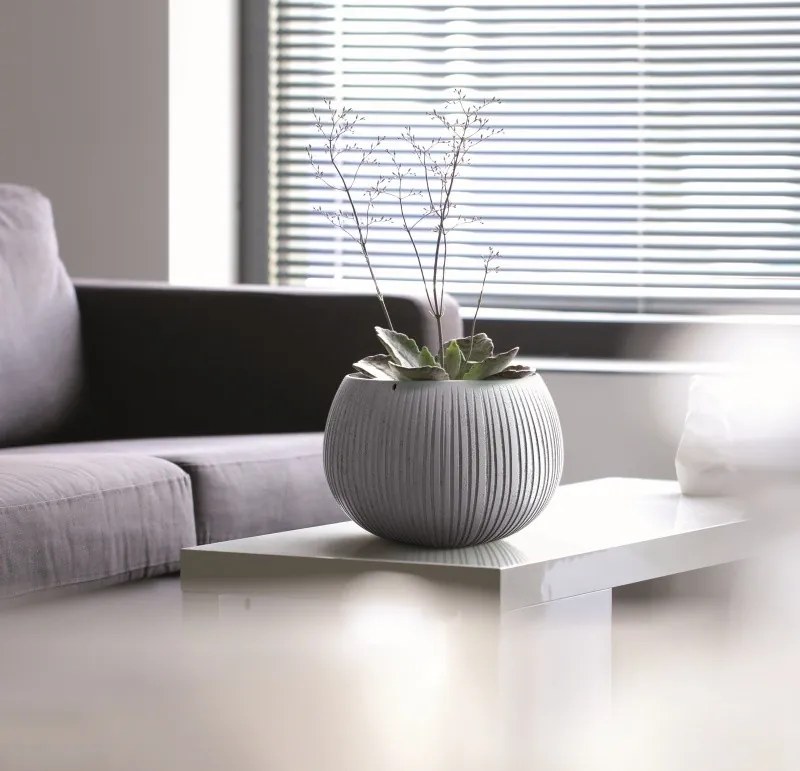 Obal na kvetináč s vložkou Bowl čierny