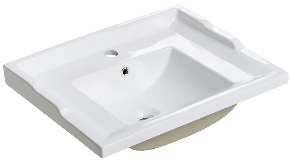 Zápustné umývadlo Retro 60 cm biele