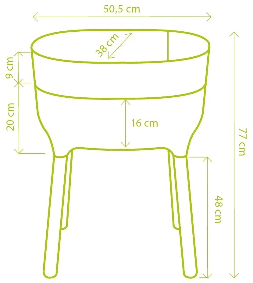 Plastová samozavlažovacia pestovateľská nádoba Urbalive – Plastia