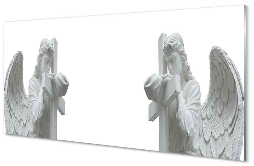 Sklenený obraz modlitebné anjeli 125x50 cm