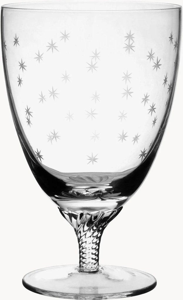 Ručne fúkané krištáľové bistro poháre Stars, 6 ks