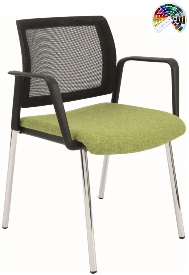 Konferenčná rokovacia stolička KENT PROKUR SIEŤ black & white CURA, LUCKY