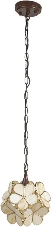 Závesné žlto krémové svetlo Tiffany Bloom - Ø 31 * 91 cm E14 / max 1 * 40W