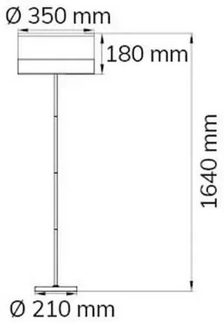 Wofi 11765 - Stojacia lampa DAVIE 1xE27/40W/230V