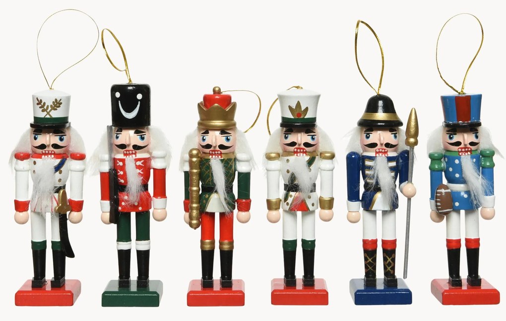 Vianočné ozdoby Nutcracker, 6 ks