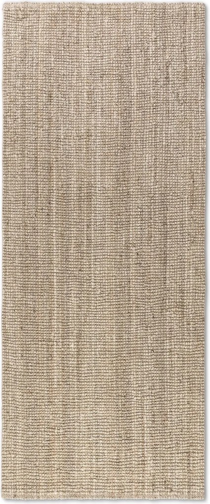 Hanse Home, Koberec behúň Bouclé Jute 105973 Ivory White, 80x200, béžová, chodba / predsieň