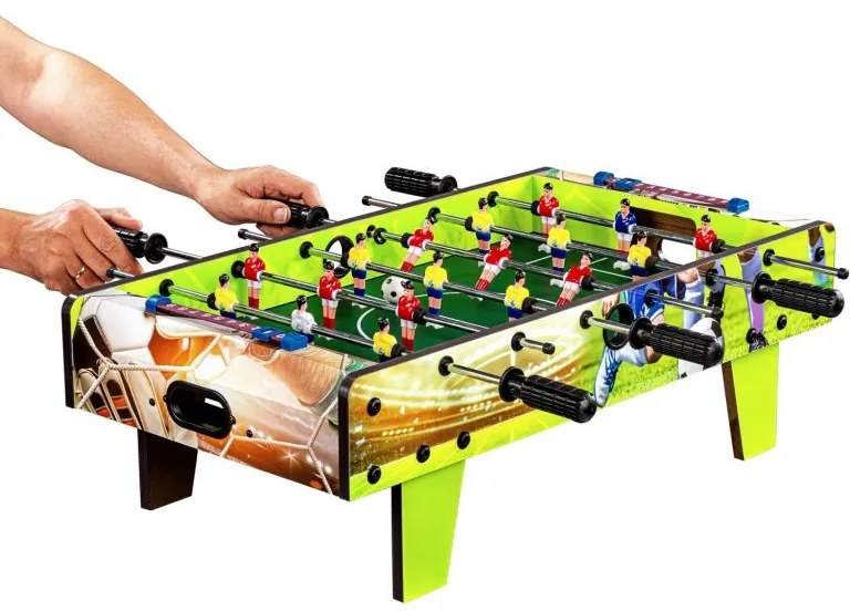 GamesPlanet® 70124 Mini stolný futbal s nožičkami, 70 x 37 x 25 cm, potlač