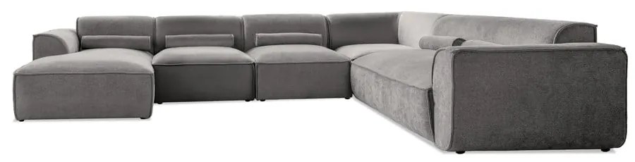 Svetlosivá rohová pohovka (pravý roh/do tvaru "U") Flex Felix – Miuform