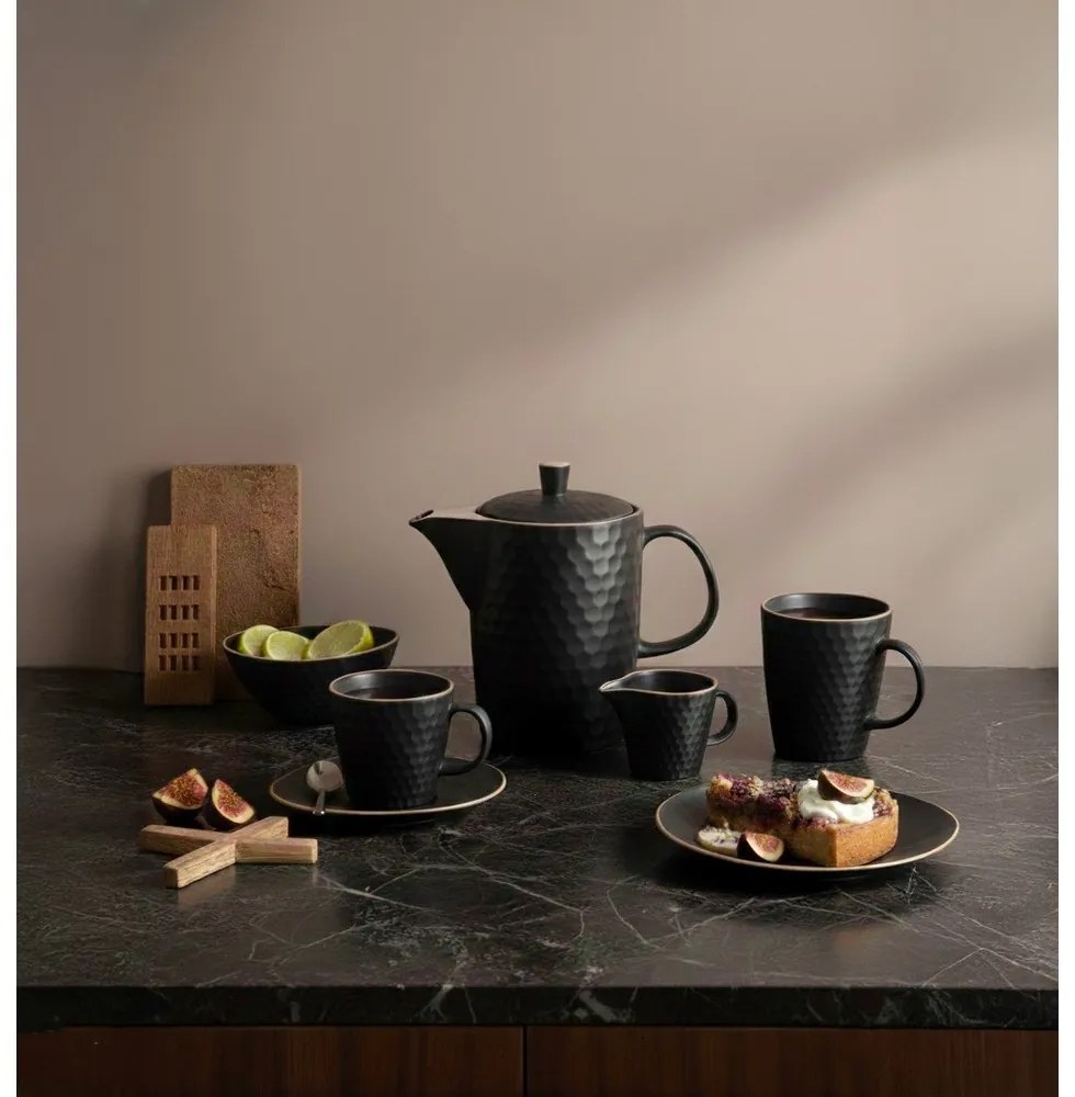 Čierna keramická šálka na cappuccino 250 ml Tea Time – Orion