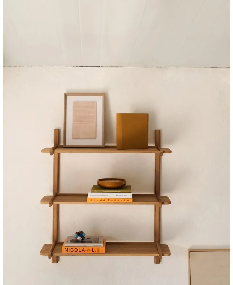 Modulárny policový systém z dubového dreva v prírodnej farbe 110x98 cm Sitra – Kave Home