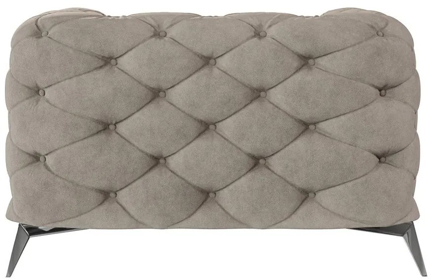 Sivobéžové zamatové kreslo Chelsea – Ropez