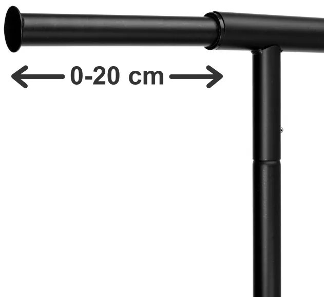 Vešiakový stojan na kolieskach TAHIR čierny