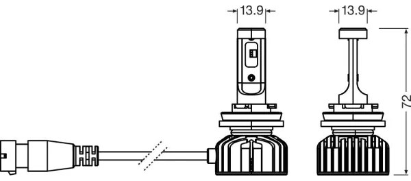 Sada 2× LED autožiaroviek NIGHT BREAKER SMART HB4 P22d/10W/12V 6000K - Osram