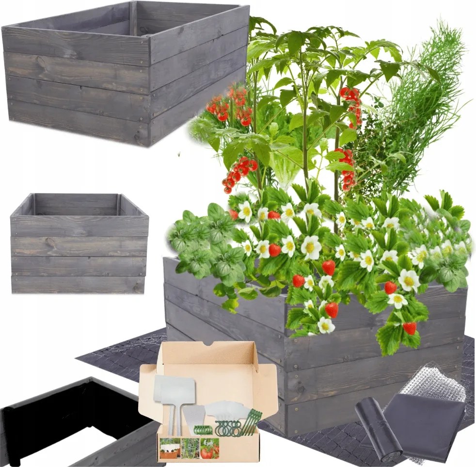 Vyvýšený záhon zeleninový záhon drevený box s impregnáciou 36x60x60