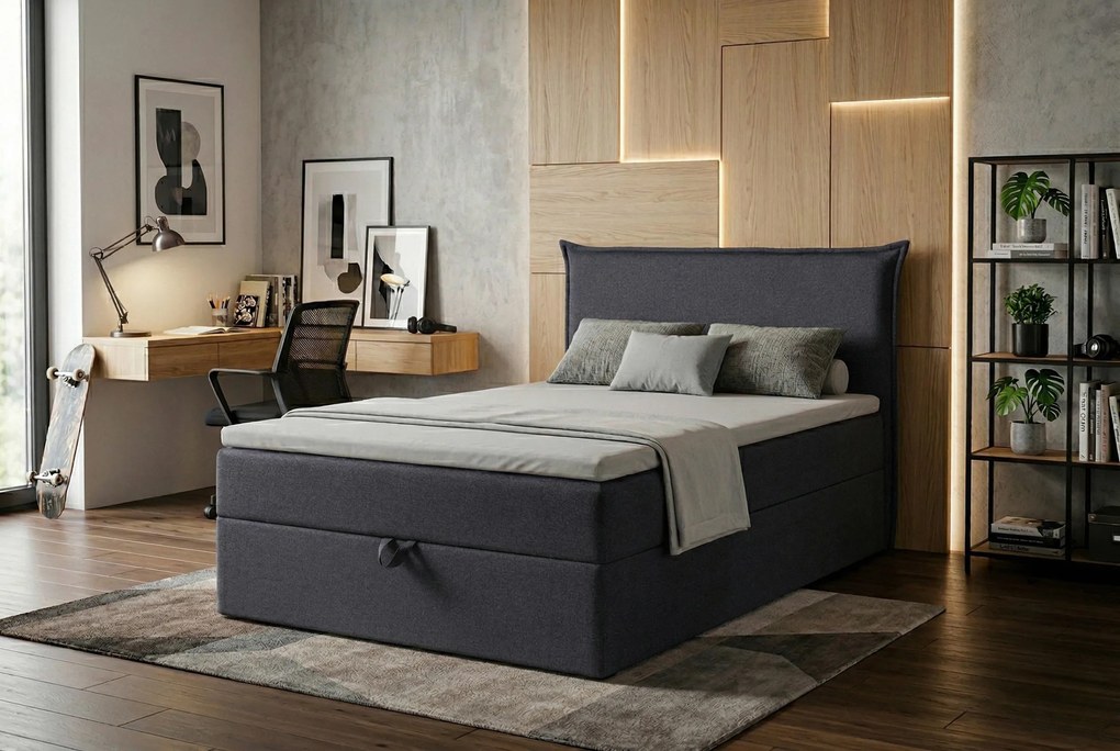 XXXLutz AMERICKÁ POSTEĽ, 120/200 cm, sivá MID.YOU - Online Only spálne - 000044003501