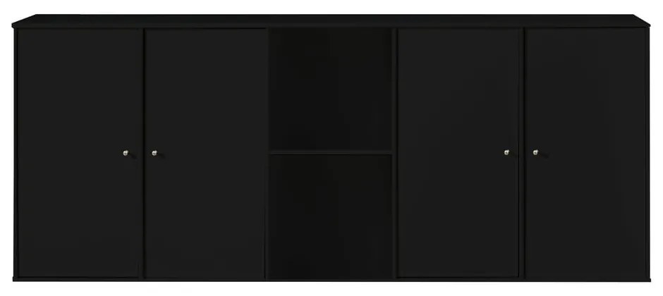 Čierna nástenná komoda Hammel Mistral Kubus, 169 x 69 cm