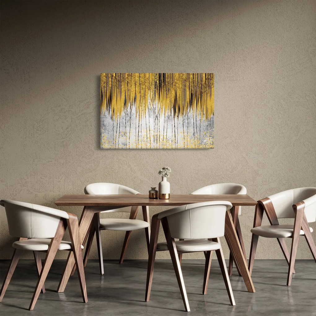 Obraz - Zlaté čiary (90x60 cm)
