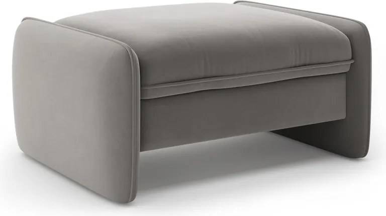 Tmavosivá zamatová podnožka Georgia – Micadoni