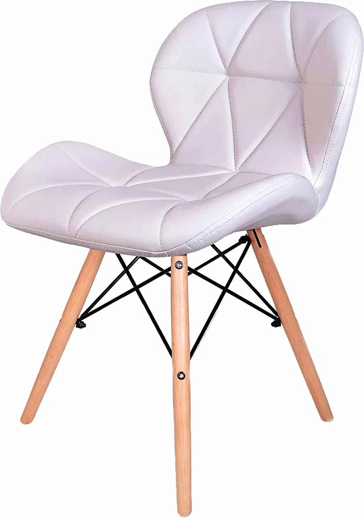 APT Dizajnová stolička štýl DSW, eko kože, biela, CA17B