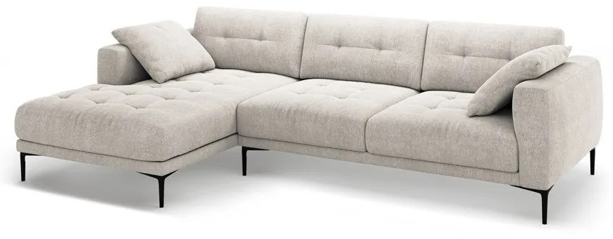 Béžová rohová pohovka (ľavý roh/s leňoškou) Bemy – Micadoni