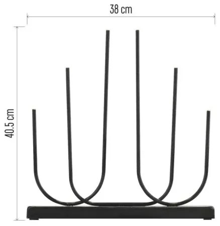 LED Vianočný svietnik 6xLED/2xAA čierny