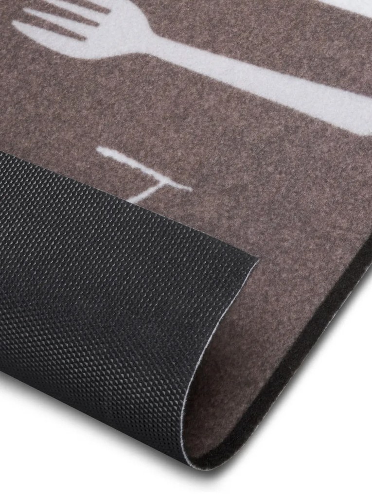 Hanse Home, Koberec behúň Cook & Clean 105724 Brown White, 50x150, hnedá, kuchyňa