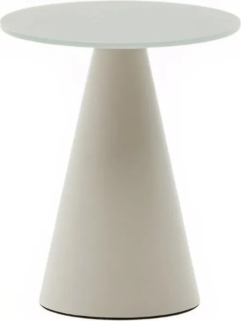 Okrúhly odkladací stolík so sklenenou doskou ø 35 cm Wilshire – Kave Home