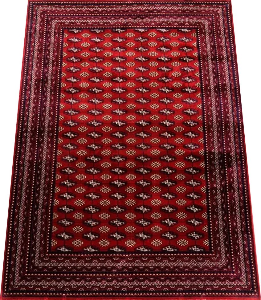 Koberec Abu Dhabi 6276 RED – červený vzorovaný obdĺžnik Rozmer: 200x290 cm