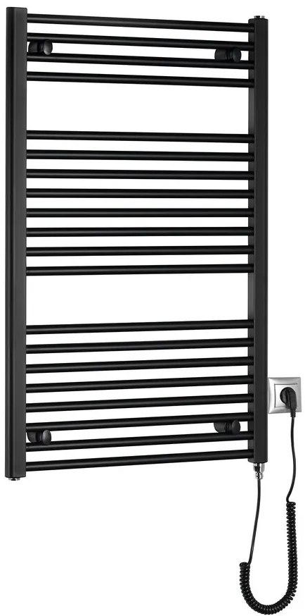 Aqualine Aqualine, DIRECT-E elektrické vykurovacie teleso, rovné, 600x960 mm, 400 W, čierna, ILE96TB