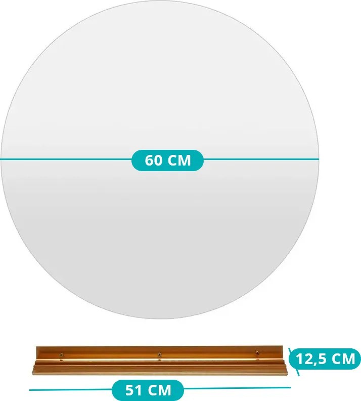 60 cm LED Zrkadlo do Kúpeľne