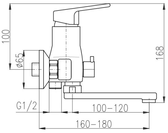RAV Slezák CO151.5 - Vaňová batéria COLORADO lesklý chróm