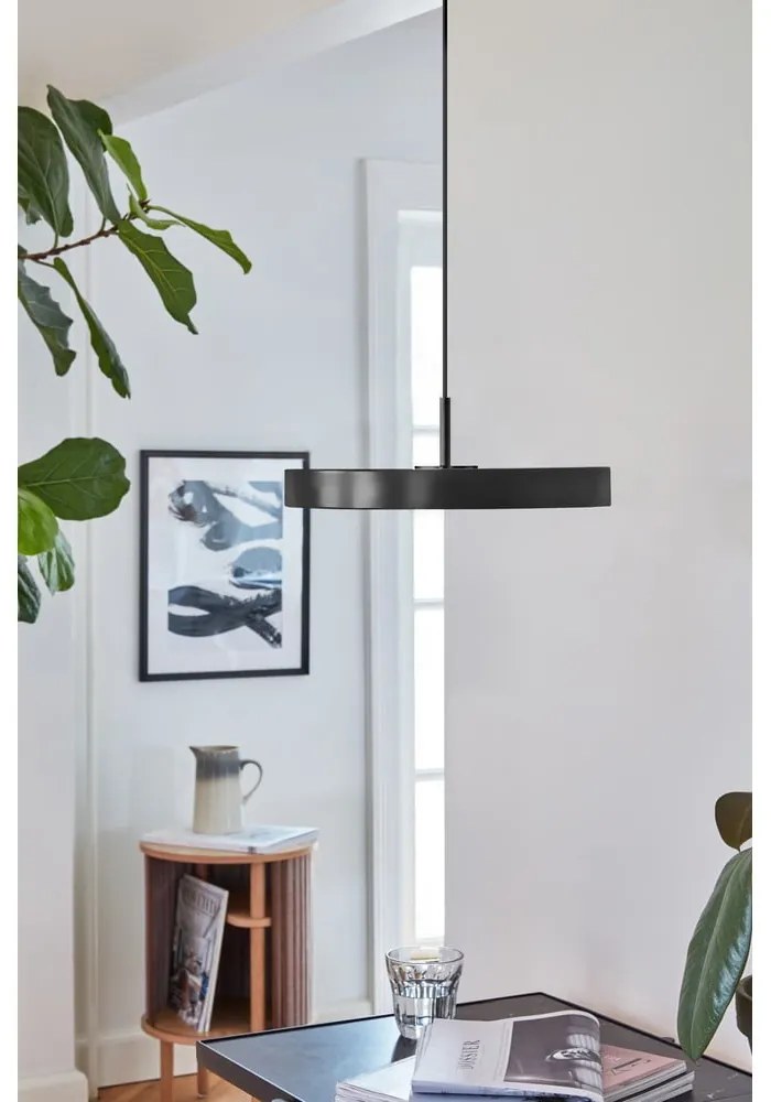 Čierne LED závesné svietidlo so stmievačom s kovovým tienidlom ø 31 cm Asteria Plus Mini – UMAGE