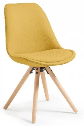 RALF čalúnená stolička Žltá