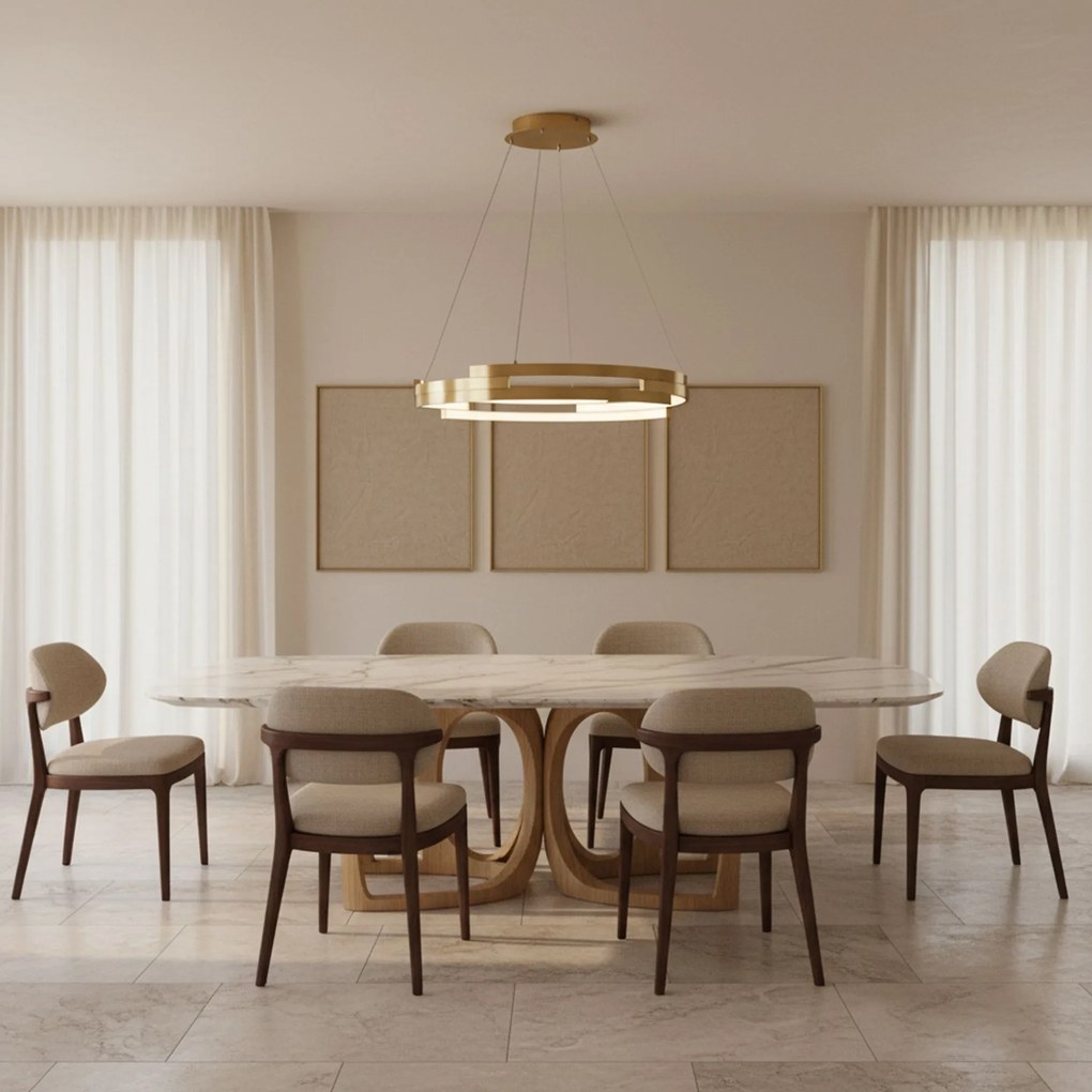 Toolight Toolight, LED stropné svietidlo 50cm, 60W, 4000K, 4500lm, G127-CP, zlatá, OSW-02619