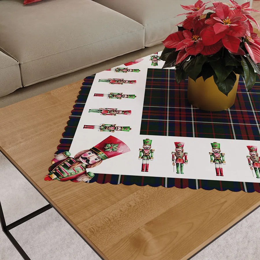 INTERMEDIC SK Vianočný obrus Luskáčik Karo 79x79 cm
