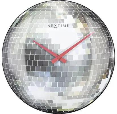 Nástenné hodiny NeXtime Disco Ball Ø35 cm
