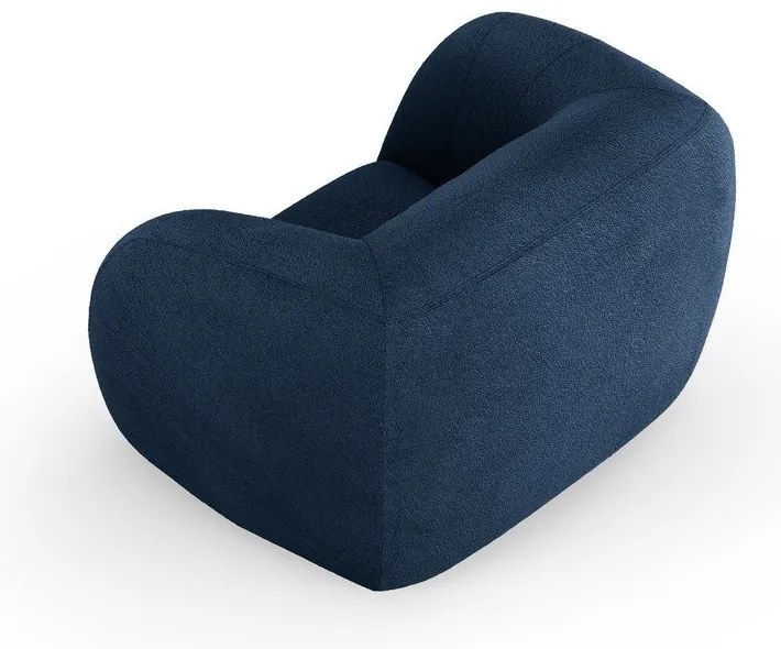 Modré kreslo z textílie buklé Essen – Cosmopolitan Design