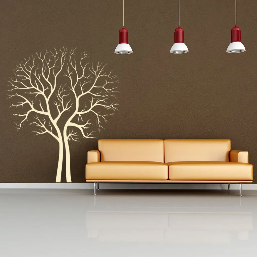 Veselá Stena Samolepka Strom na jeseň Farba: žlutá, Veľkosť: 100 x 118 cm