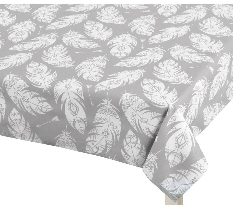 Bellatex Obrus Adéla Feather sivý , 100 x 100 cm