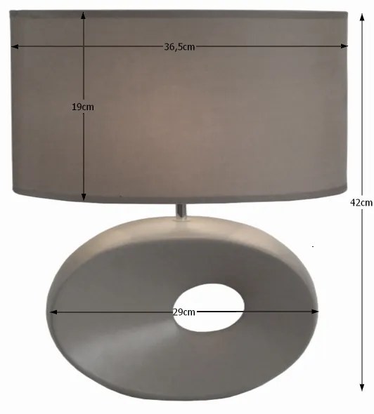 Stolná lampa Qenny Typ 11 - sivá