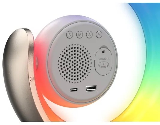 Immax 08981L- LED RGBW stmievateľná stolná lampa s budíkom PEACOCK LED/20W/5V US