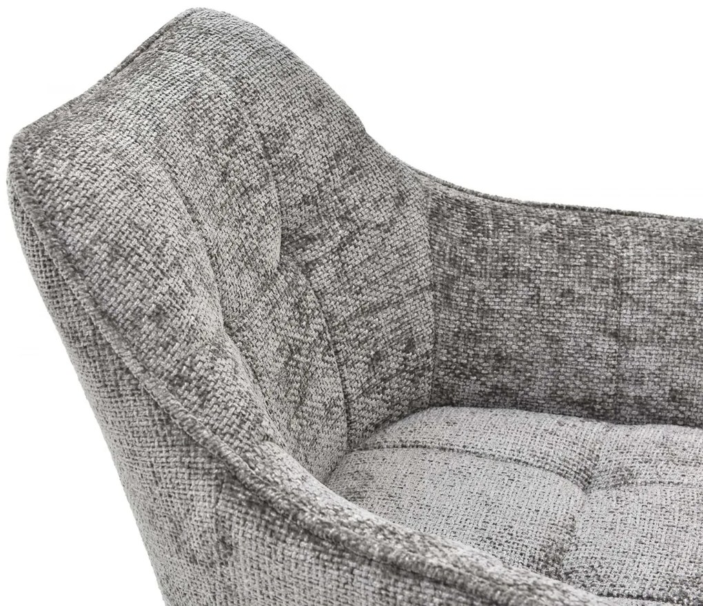 Jedálenská stolička Scott - látka - Tmavo sivá