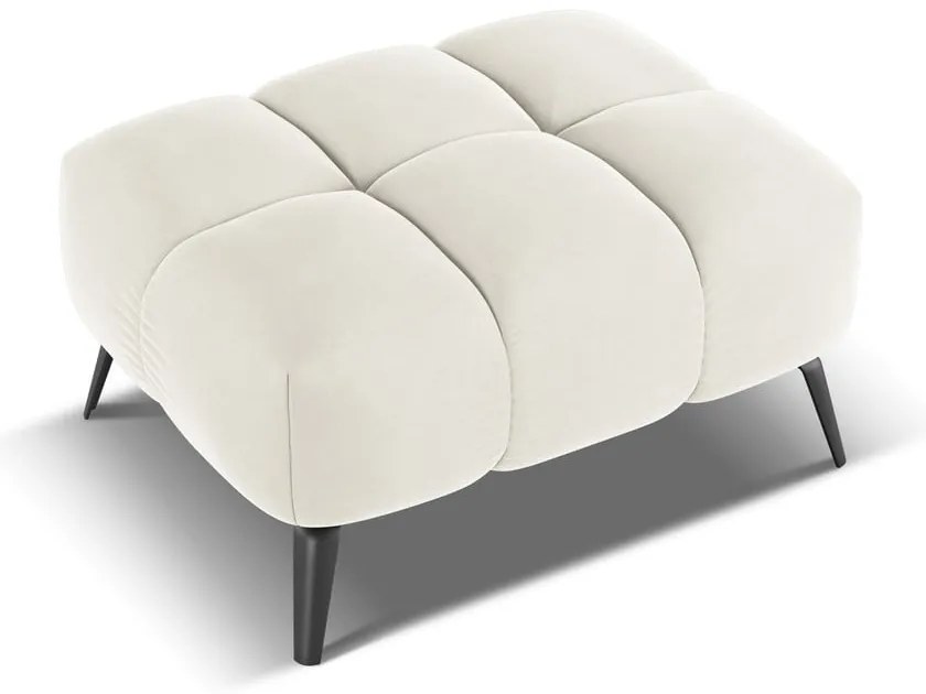 Biela zamatová podnožka Nalu – Makamii