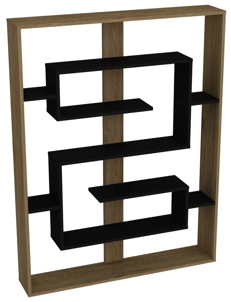 Knižnica Esteban čierna/dub sonoma