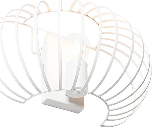 Dizajnové nástenné svietidlo biele 39 cm - Johanna